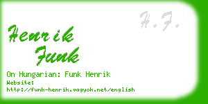 henrik funk business card